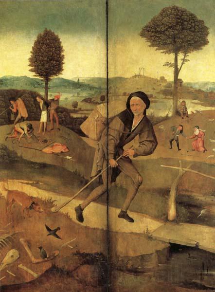 BOSCH, Hieronymus The Hay Wain(exeterior wings,closed) Spain oil painting art